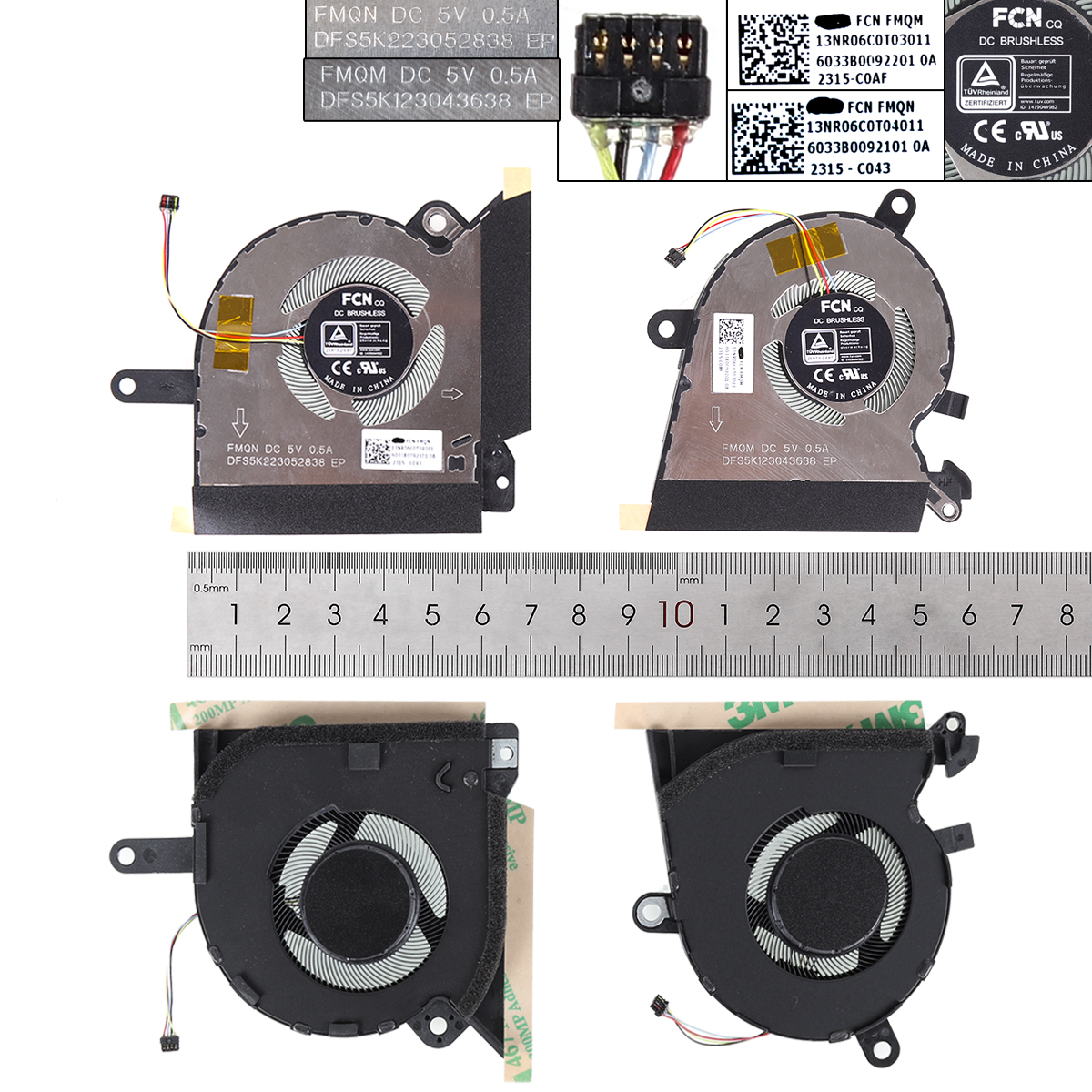 Picture of New Replacement CPU Cooling Fan For ASUS GV301 GV301Q GV301QC QE GV301QH L+R（ORG）. N/A Layout